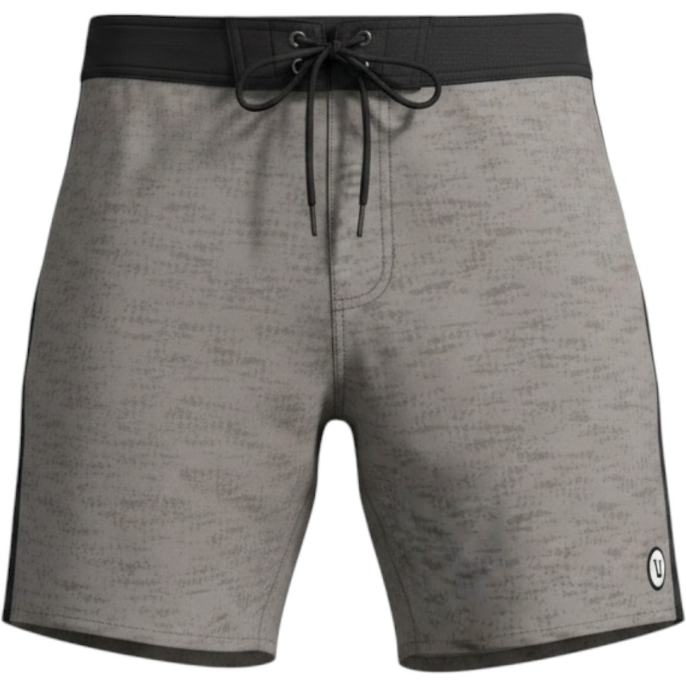 Vuori Cruise Boardshorts Mens 33 Gray Black Tie Closure Swim Trunks V374